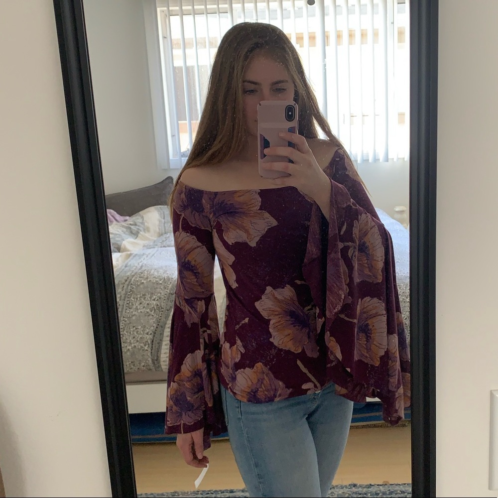 Free People Floral Blouse